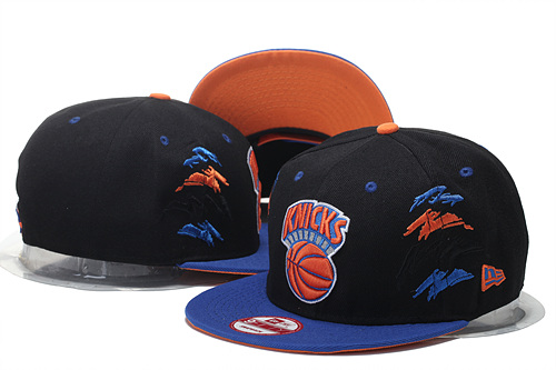 Knicks Team Logo Black Navy Adjustable Hat GS