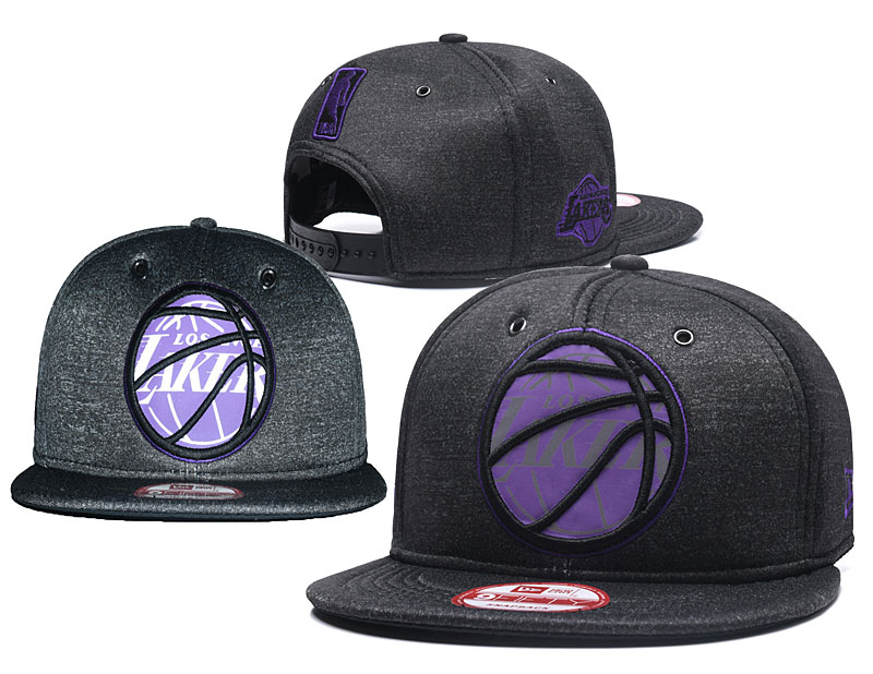 Lakers Fresh Logo Dark Gray Adjustable Hat GS