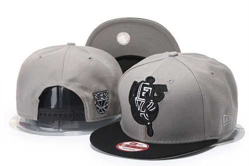 Nets Fresh Logo Gray Black Adjustable Hat GS