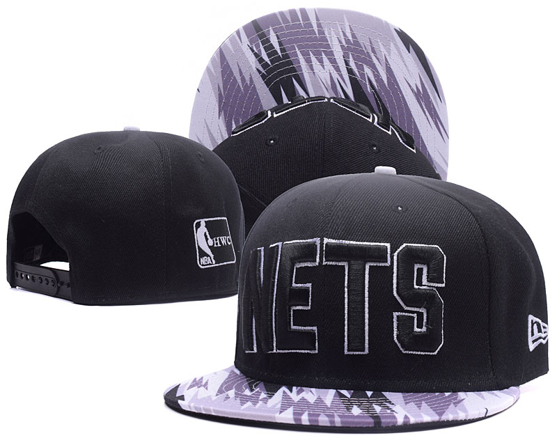 Nets Team Logo Black Color Adjustable Hat GS
