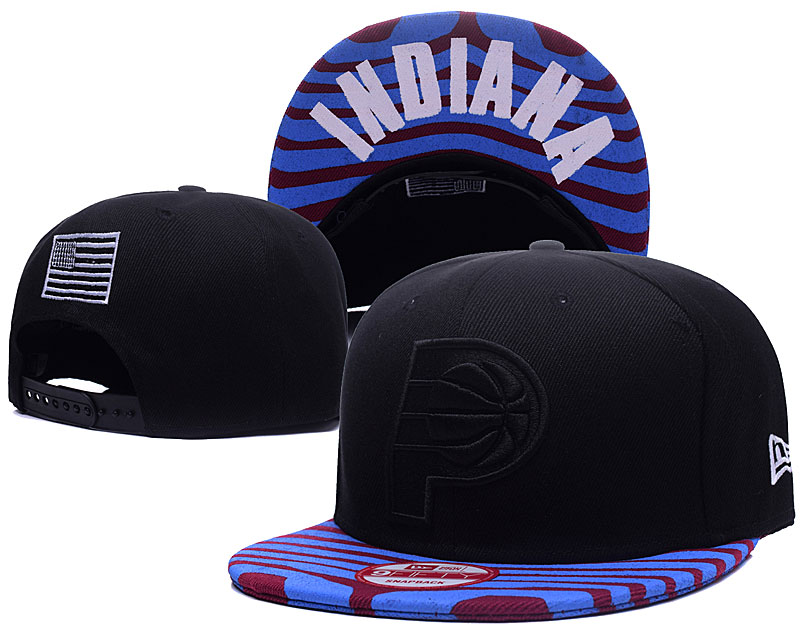 Pacers Team Logo Black Navy Adjustable Hat GS