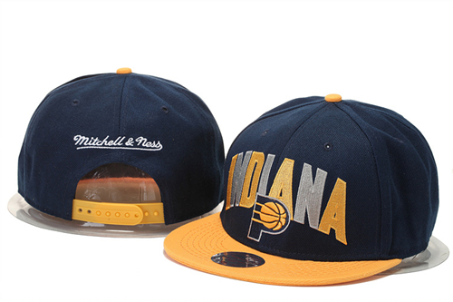 Pacers Team Logo Navy Mitchell & Ness Adjustable Hat GS