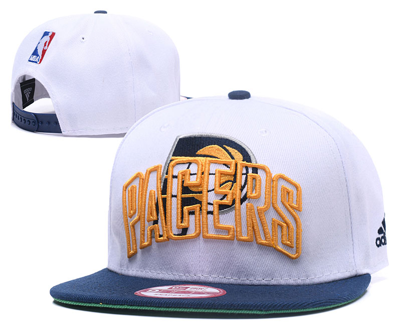 Pacers Team Logo White Navy Adjustable Hat GS