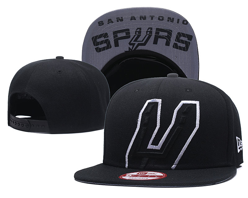Spurs Fresh Logo All Black Adjustable Hat GS