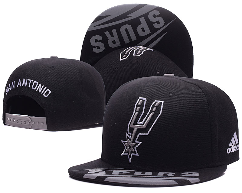 Spurs Fresh Logo Black Adjustable Hat GS