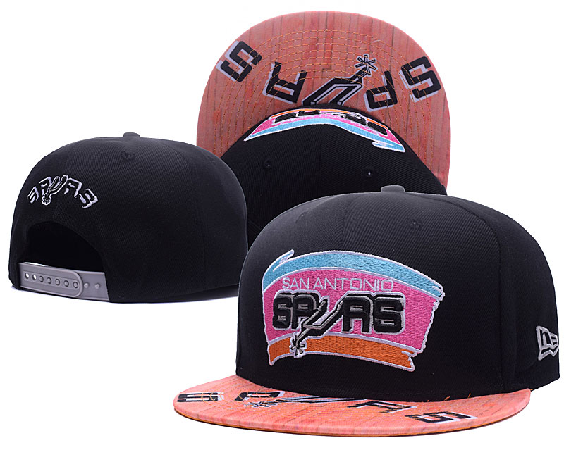 Spurs Fresh Logo Black Pink Adjustable Hat GS