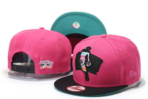 Spurs Team Logo Pink Black Adjustable Hat GS