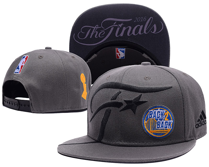 Warriors Team 2016 NBA Finals Gray Adjustable Hat GS