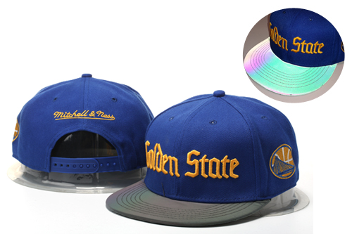 Warriors Team Blue Gray Mitchell & Ness Adjustable Hat GS