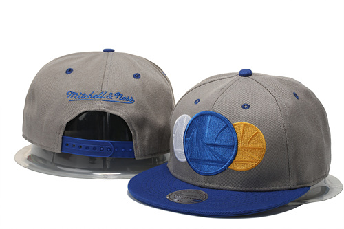 Warriors Team Gray Mitchell & Ness Adjustable Hat GS