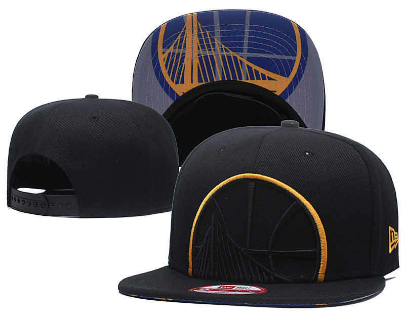 Warriors Team Logo All Black Adjustable Hat GS