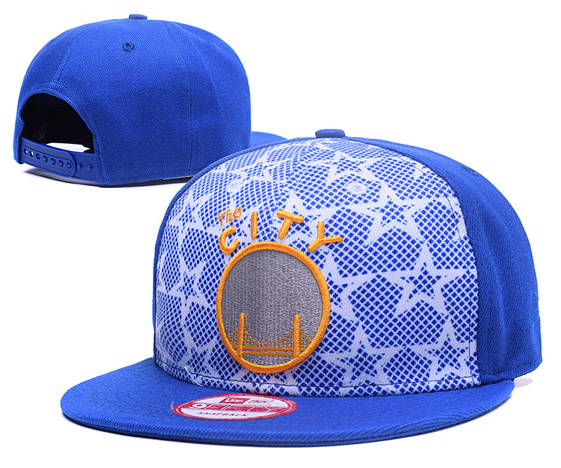 Warriors Team Logo Blue White With Star Adjustable Hat GS
