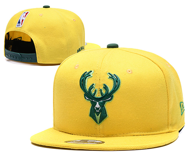 Bucks Team Logo Yellow Adjustable Hat YD