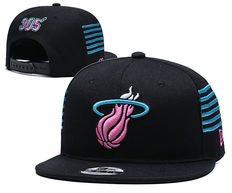 Heat Team Logo Black Pink Adjustable Hat YD