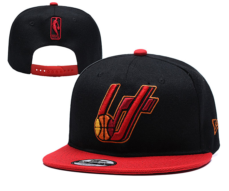 Jazz Team Logo Black Red Adjustable Hat YD