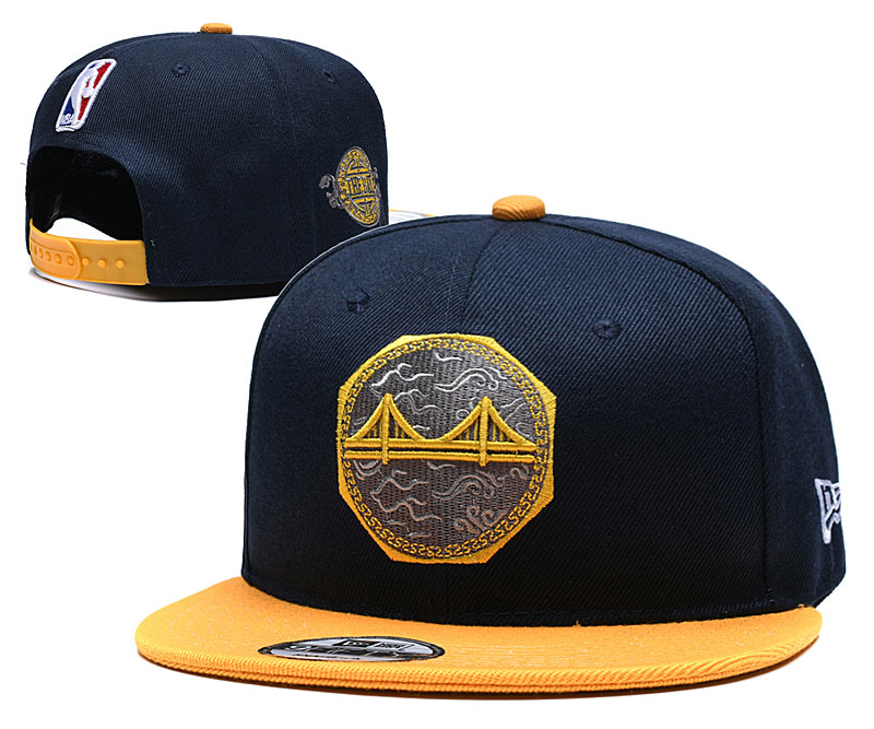 Warriors Team Logo Navy Yellow Adjustable Hat YD