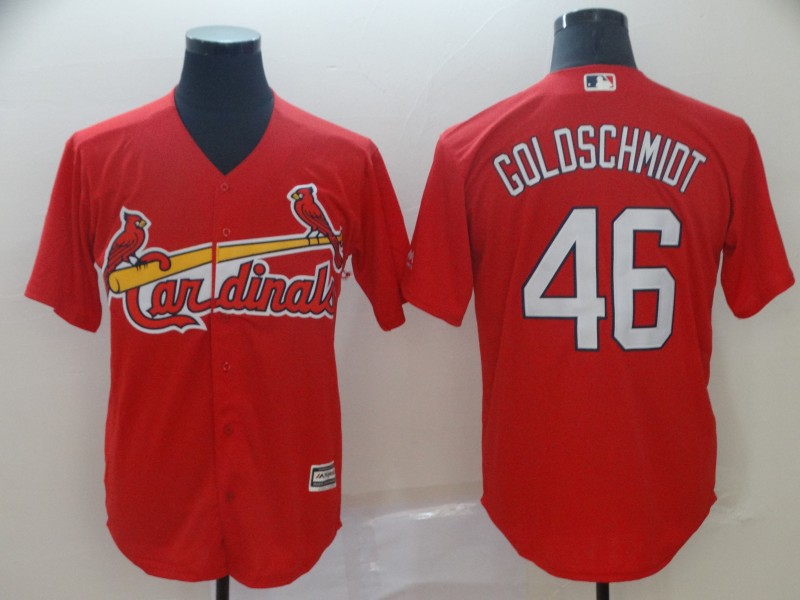 Cardinals 46 Paul Goldschmidt Red Cool Base Jersey - Click Image to Close