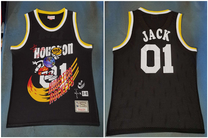 Rockets 01 Jack Black Travis Scott Mitchell Ness Bleacher Report Jersey Rockets 01 Jack Black Travis Scott Mitchell Ness Bleacher Report Jersey