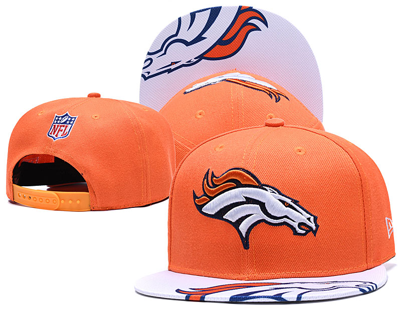 Broncos Team Logo Orange White Adjustable Hat YD