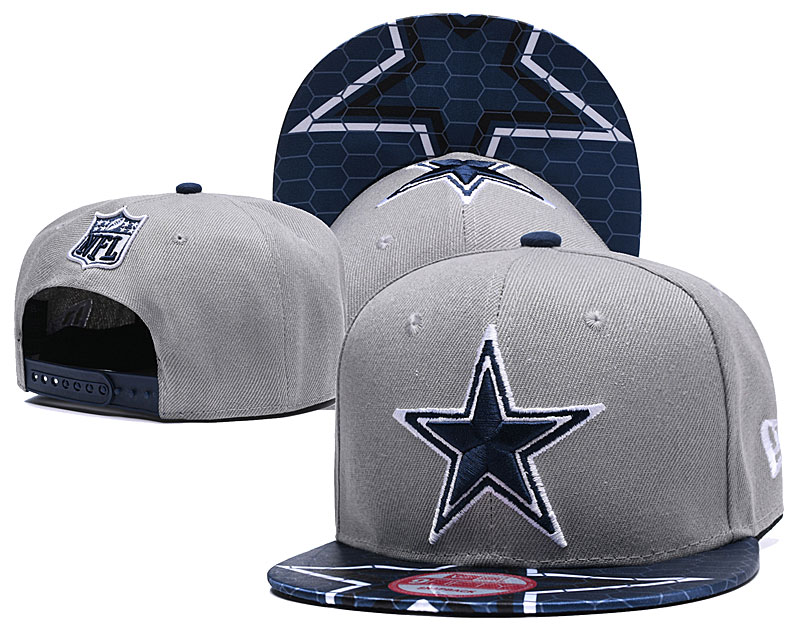 Cowboys Fresh Logo Gray Navy Adjustable Hat YD