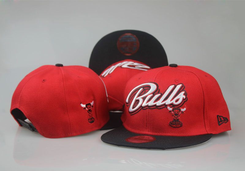 Bulls Fresh Logo Black Red Version Adjustable Hat LT