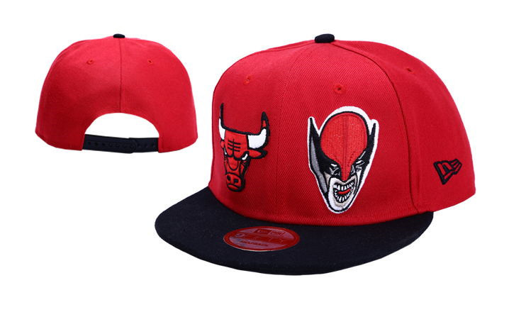 Bulls Team Logo Red Navy Adjustable Hat LT