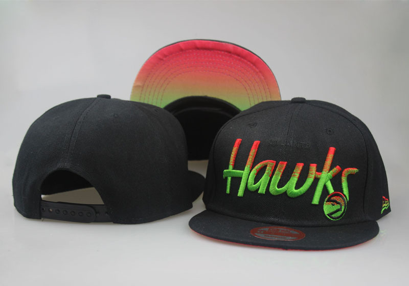 Hawks Fresh Logo Black Red Adjustable Hat LT