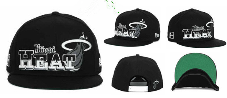 Heat Team Logo Black Green Adjustable Hat LT