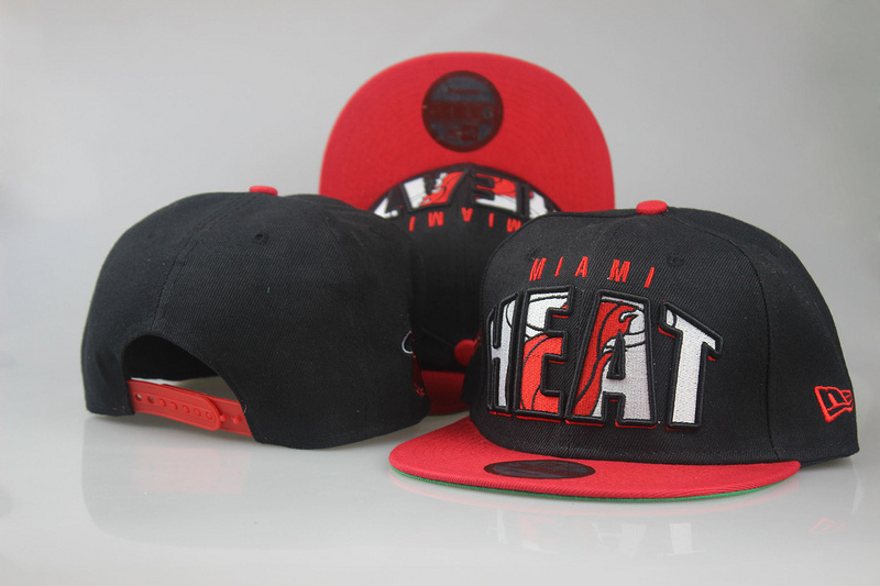 Heat Team Logo Black Red Adjustable Hat LT