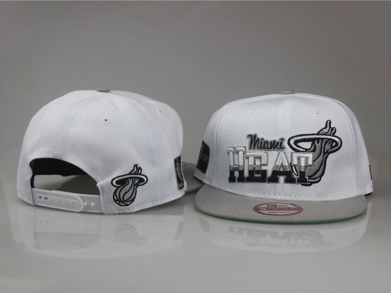 Heat Team Logo White Gray Adjustable Hat LT - Click Image to Close