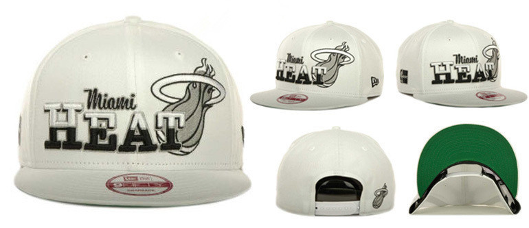 Heat Team Logo White Green Adjustable Hat LT