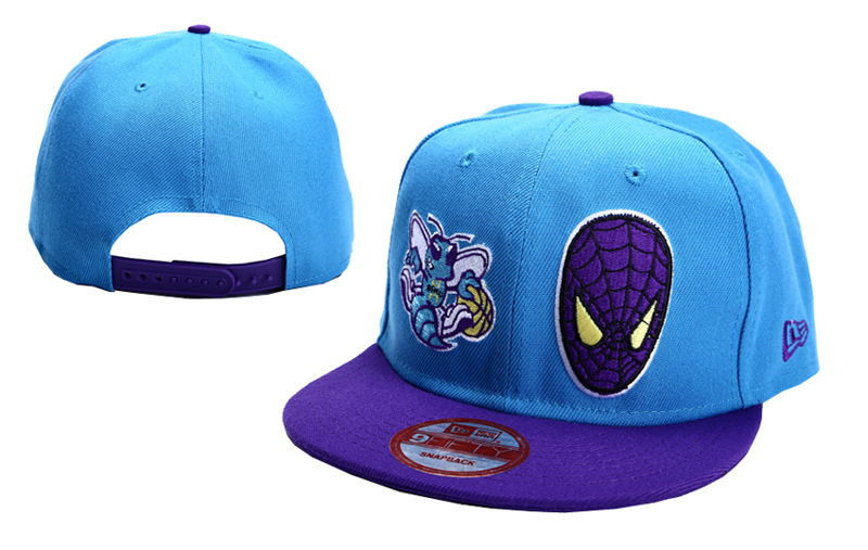 Hornets Team Logo Blue Purple Adjustable Hat LT
