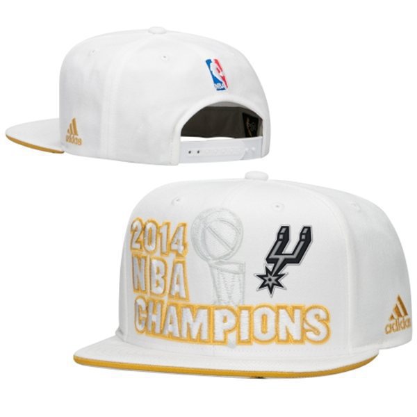 Spurs Team Logo 2014 NBA Champions Adjustable Hat LT - Click Image to Close