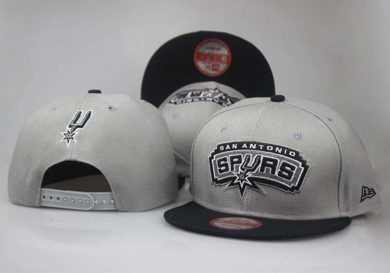 Spurs Team Logo Gray Black Adjustable Hat LT