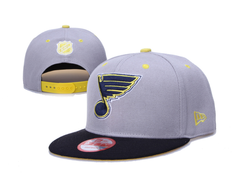 Blues Team Logo Gray Black Adjustable Hat LH