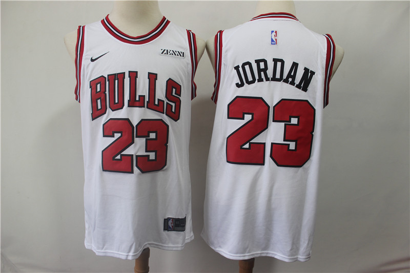 Bulls 23 Michael Jordan White Nike Swingman Jersey - Click Image to Close