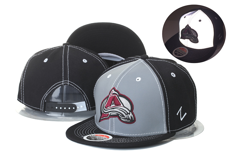 Avalanche Team Logo Black Fabric Adjustable Hat GS - Click Image to Close