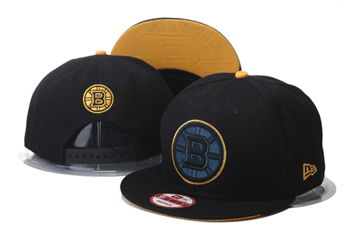 Bruins Fresh Logo Black Yellow Version Adjustable Hat GS