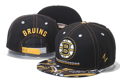 Bruins Team Logo Black Fabric Adjustable Hat GS