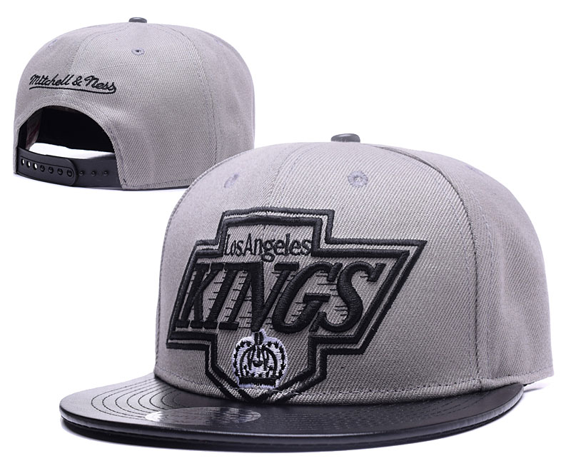 Kings Fresh Logo Gray Black Mitchell & Ness Adjustable Hat GS
