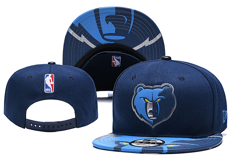 Grizzlies Team Logo Blue Adjustable Hat YD - Click Image to Close