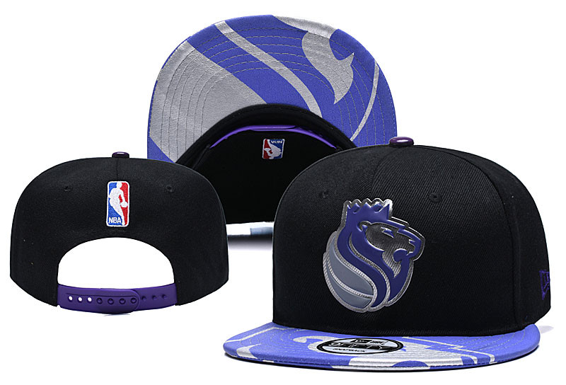 Kings Team Logo Black Purple Adjustable Hat YD