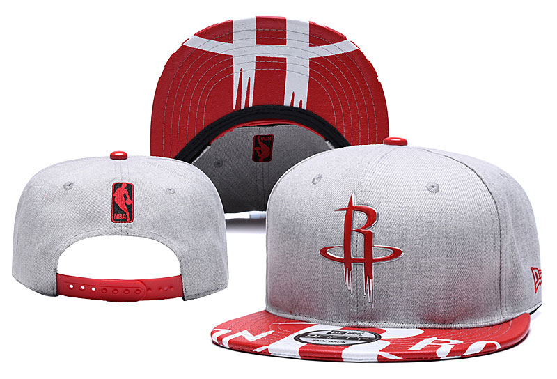 Rockets Team Logo Gray Red Adjustable Hat YD