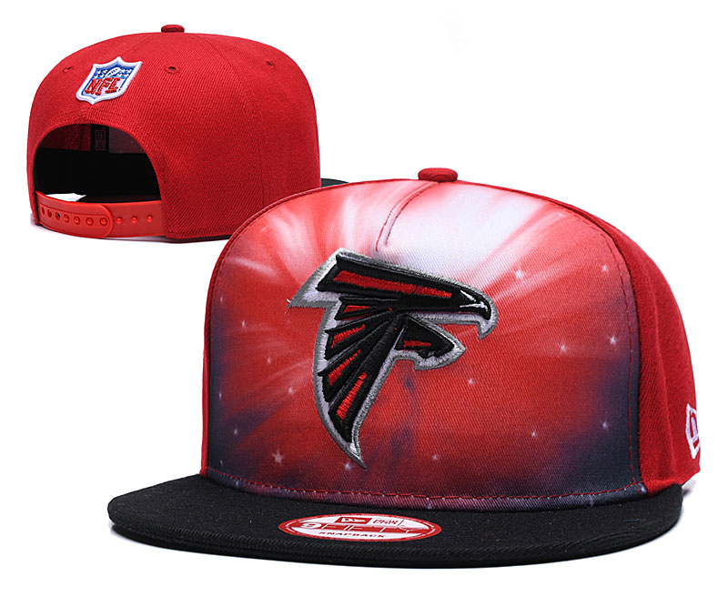 Falcons Team Logo Black Red Galaxy Adjustable Hat GS