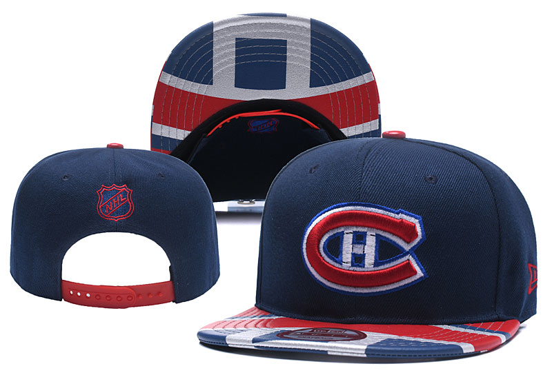 Canadiens Team Logo Navy Adjustable Hat YD - Click Image to Close
