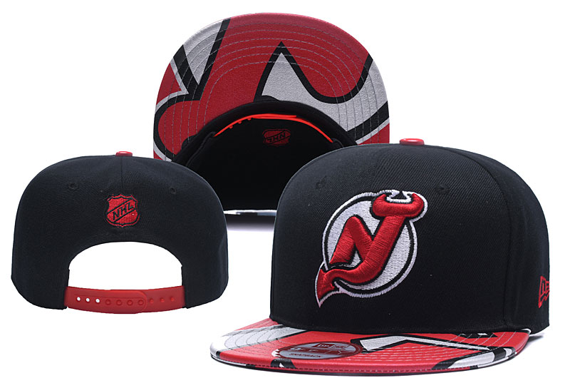Devils Team Logo Black Red Adjustable Hat YD