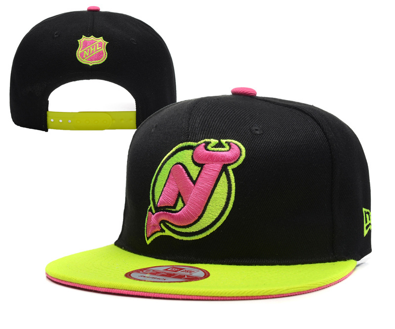 Devils Team Logo Black Yellow Adjustable Hat YD
