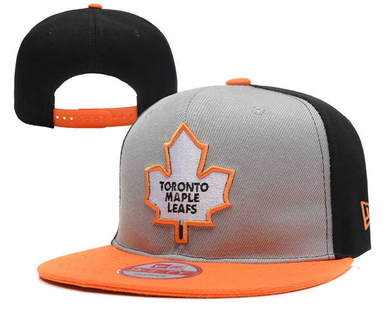 Maple Leafs Team Logo Gray Orange Adjustable Hat YD