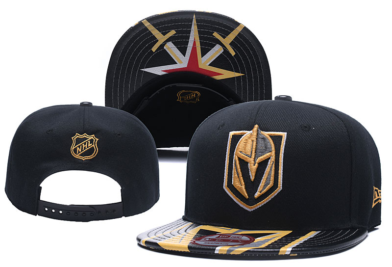 Vegas Golden Knights Fresh Logo Black Adjustable Hat YD