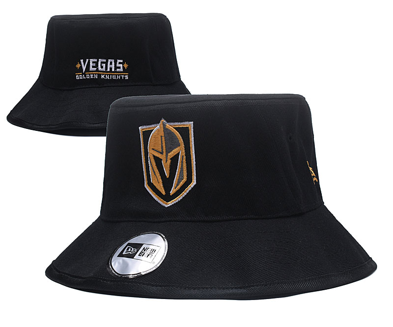 Vegas Golden Knights Team Logo Black Wide Brim Adjustable Hat YD
